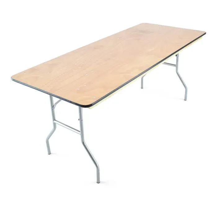 6' Wood Banquet Table