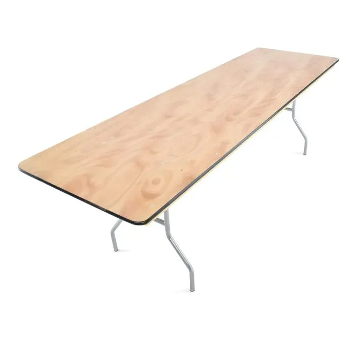 8' Wood Banquet Table